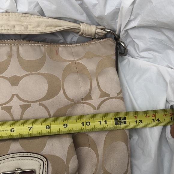 Coach Kristin Signature Sateen Hobo Bag Cream # 14904 - Picture 9 of 12